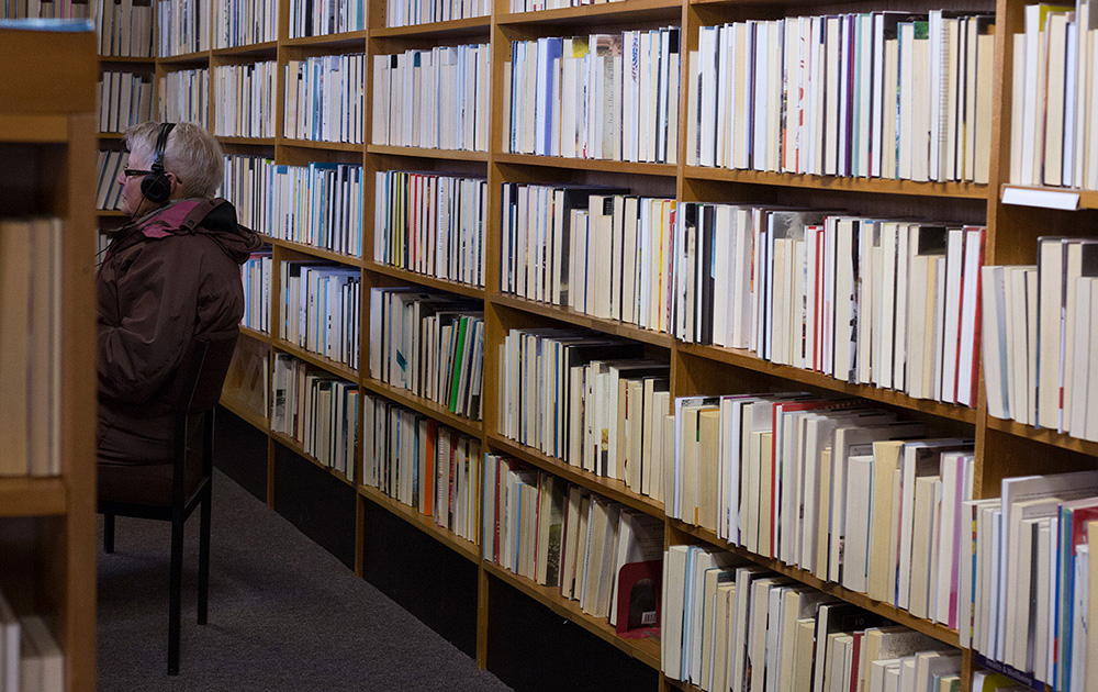 Against the Flow, Helen McCrorie, library installation, 2018